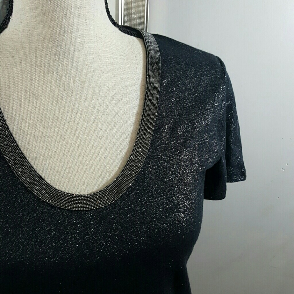 🎉j.crew factory metallic scoopneck t-shirt XS
